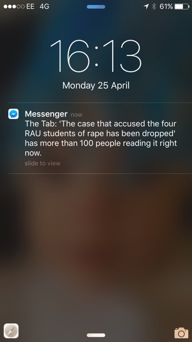 Messenger Push Notification