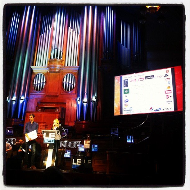 Metro Logo in Blippar Presentation at LeWeb London 2012